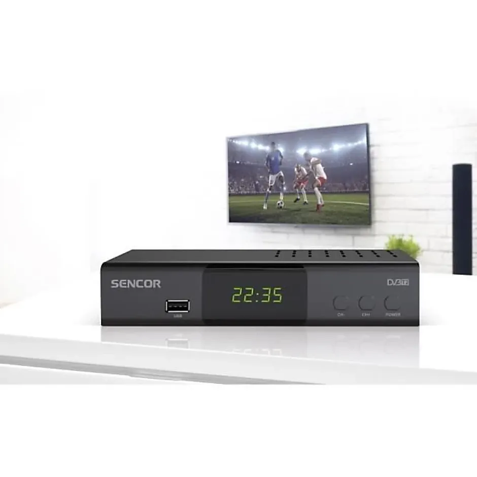 Récepteur TNT SDB 5007T noir HDMI SCART alimentation 100-240V^Sencor Hot