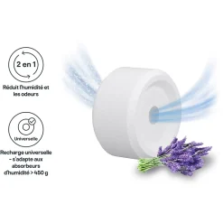Recharge pour absorbeur d'humidité 2 galets lavande 20m² 450g^GoodHome Best