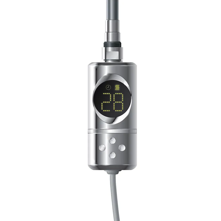 Resistance electrique chrome 600W thermostat avec écran LED mode minuterie-Ml-Design Hot