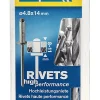 Rivets aveugles alu haute performance Ø4.8x14mm + foret de perçage, 50 pièces-Rapid Clearance