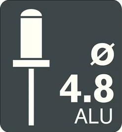 Rivets aveugles alu haute performance Ø4.8x14mm + foret de perçage, 50 pièces-Rapid Clearance