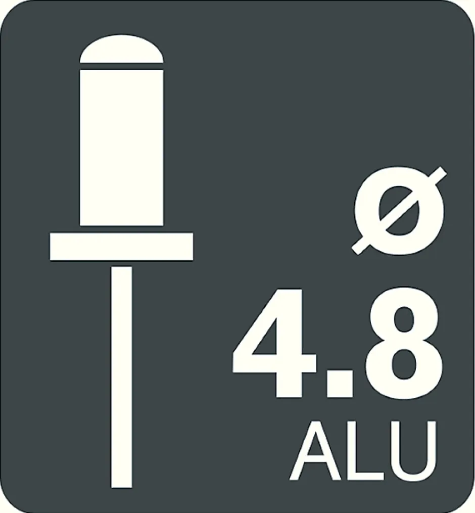 Rivets aveugles alu haute performance Ø4.8x16mm + foret de perçage, 50 pièces-Rapid Hot