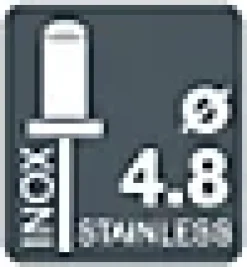 Rivets inoxydables Ø4.8x25mm Acier inoxydable et acier^Rapid