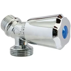 Robinet à sortie de bec inclinée pour raccord machine à laver / installation réseau d'eau, Entrée Mâle 1/2" - Sortie Mâle 3/4"-Somatherm for you