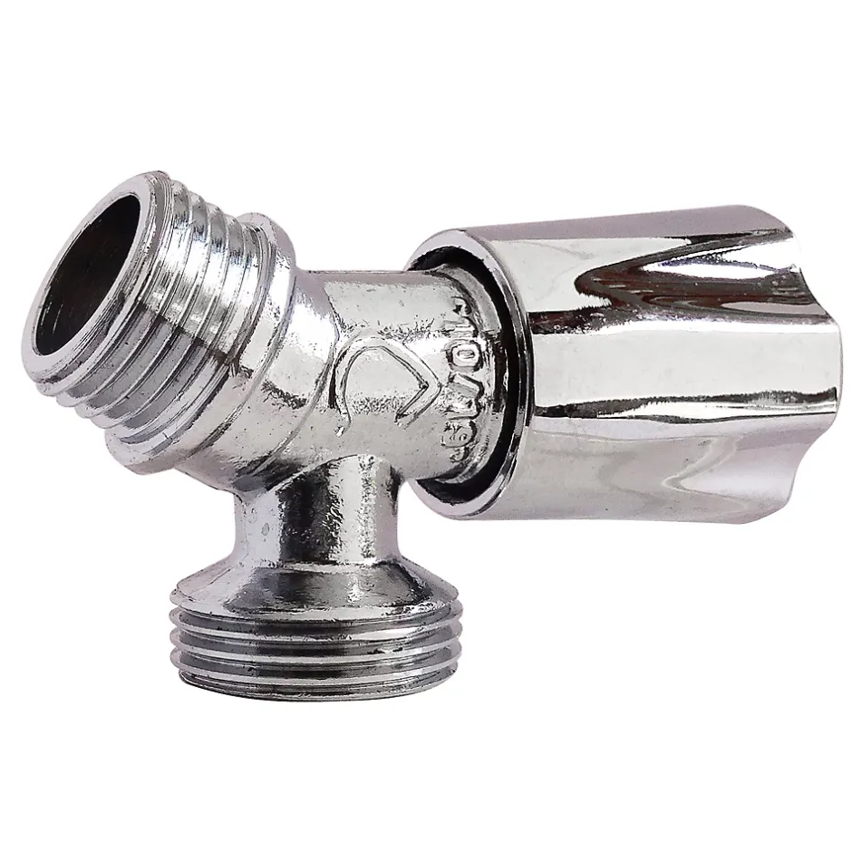 Robinet à sortie de bec inclinée pour raccord machine à laver / installation réseau d'eau, Entrée Mâle 1/2" - Sortie Mâle 3/4"-Somatherm for you