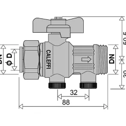 Robinet après compteur - Mâle / Femelle - Avec clapet anti-retour incorporé^Sferaco