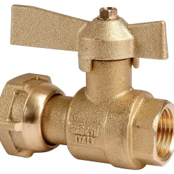 Robinet d'arrêt à boisseau sphérique - FF 3/4' - Avant et après compteur d'eau - Ravani^Sferaco Discount