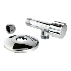 Robinet d'arrêt équerre sous-lavabo long, Mâle 12/17 - Tube cuivre Ø10 mm-Somatherm for you New