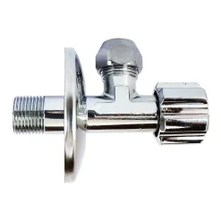 Robinet d'arrêt équerre sous-lavabo long, Mâle 12/17 - Tube cuivre Ø10 mm-Somatherm for you New