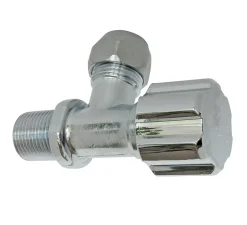 Robinet d'arrêt équerre sous-lavabo court, Mâle 12/17 - Tube cuivre Ø10 mm-Somatherm for you Best