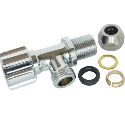 Robinet d'arrêt équerre sous-lavabo court, Mâle 12/17 - Tube cuivre Ø10 mm-Somatherm for you Best