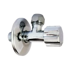 Robinet d'arrêt équerre sous-lavabo long, Mâle 15/21 - Tube cuivre Ø10 mm^Somatherm for you