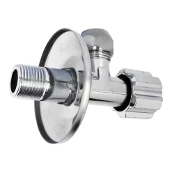 Robinet d'arrêt équerre sous-lavabo long, Mâle 15/21 - Tube cuivre Ø10 mm^Somatherm for you