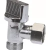 Robinet de chasse d'eau équerre standard 3/8" pour WC chasse d'eau equerre 1/4 de tour de 3/8" (12x17) chrome^Raccords Dumont Best