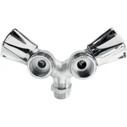 Robinet double de machine à laver - Diamètre : 1/2'' - 3/4''-Sanitaire-Distribution Outlet