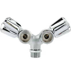 Robinet double de machine à laver laiton chromé - - B01-RMLDB^Garis New