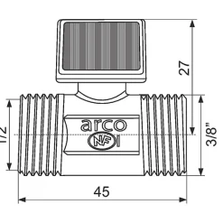 Robinet droit - - 1/4 de tour - Mâle / Mâle - Réduit-Arco Sale