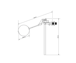 Robinet flotteur à levier 3/8