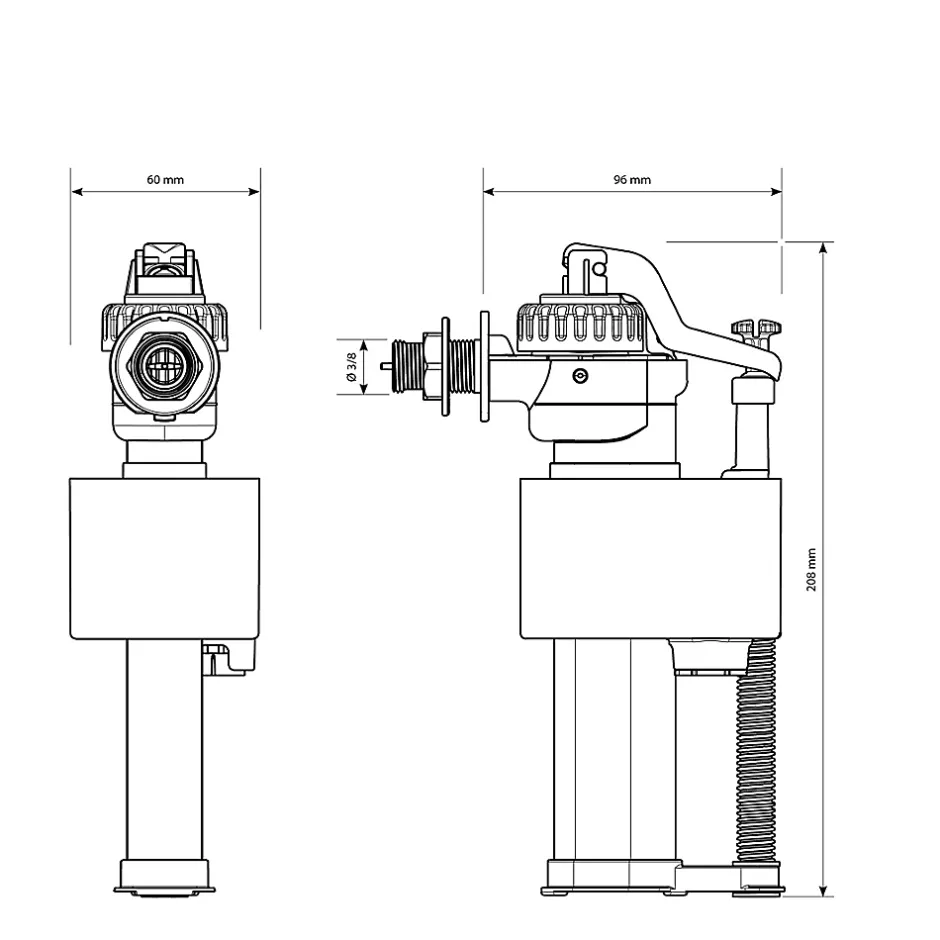 Robinet flotteur à ouverture différé 3/8"-Flomasta Best