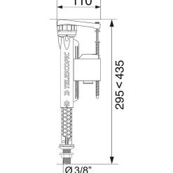 Robinet flotteur bas télescopique laiton Jollyfill 3/8-Wirquin Outlet
