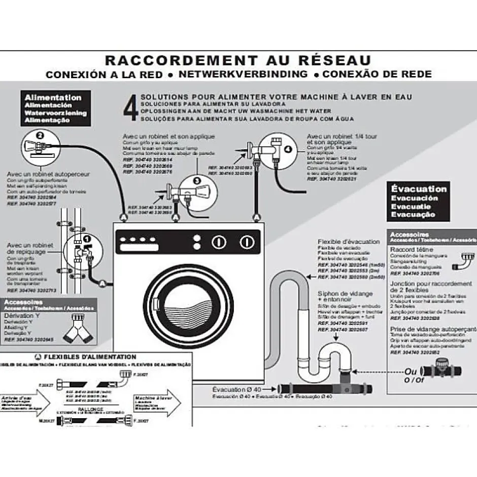 Robinet simple pour machine a laver - - Male^Dipra Hot