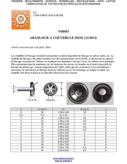 Rondelle de blocage avec capuchon ARANLOCK pour axe de diamètre 4 capuchon de 16 Inox A2 - 500 pièces^Vis Express Discount