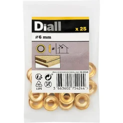 Rondelles cuvettes en laiton ø 6mm - 25 pièces-Diall Clearance