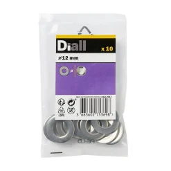 Rondelles plates de taille moyenne en acier inoxydable A2 ø 12mm - 10 pièces-Diall Best
