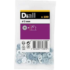 Rondelles plates larges en acier au carbone ø 3mm - 100 pièces-Diall Sale