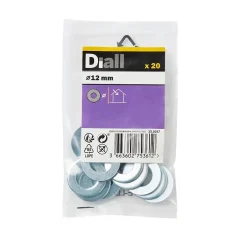 Rondelles plates moyennes en acier au carbone ø 12mm - 20 pièces-Diall Clearance