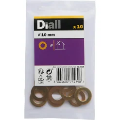 Rondelles plates étroites en laiton ø 10mm - 10 pièces-Diall