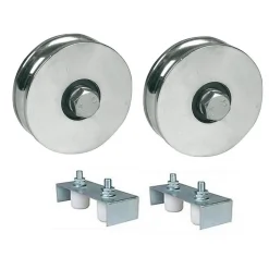 Roue 125mm R-groove avec 2 BB & 30x40 Gate guides in bracket x2-Parnells Hot