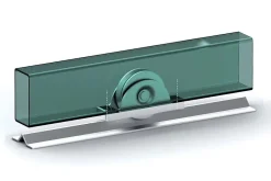 Roue pour portail coulissant monture à support intérieur 2 roulements gorge V - Argent 14 700^Ibfm Best