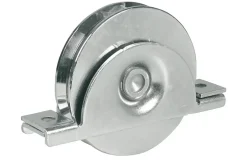 Roue pour portail coulissant monture à support intérieur 2 roulements gorge V - Argent 14 700^Ibfm Best