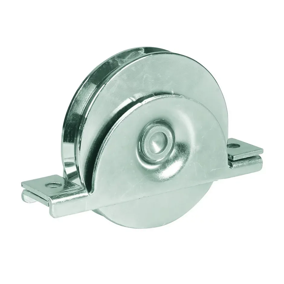 Roue pour portail coulissant monture à support intérieur 2 roulements gorge V - Argent 14 700^Ibfm Best