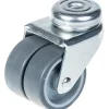 Roulette double 50mm 2" caoutchouc gris pivotante capacité 70kg-Parnells Clearance