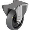 Roulette fixe de 100 mm en acier inoxydable avec thermoplastique gris conducteur d'électricité^Parnells Best