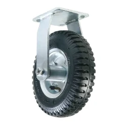 Roulette fixe gonflable diam 22 cm - max120 kg, platine 10x11,4 cm roue caoutchouc et aciers^Euro Vanadium Best