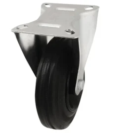 Roulette fixe noire ø12.5 cm, charge max 100 kg- Discount