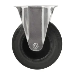 Roulette fixe noire ø12.5 cm, charge max 100 kg- Discount