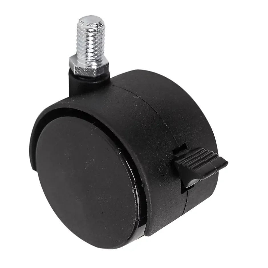 Roulette jumelée pivotante avec frein ø50 mm, plaque 10 x 15 mm, charge max 40kg^ Discount