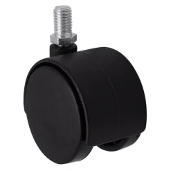 Roulette jumelée pivotante sans frein ø50 mm, tige filetée 10 x 20 mm, charge max 40kg^ New