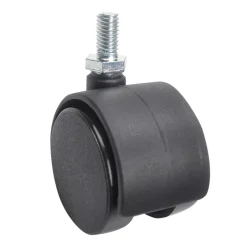 Roulette jumelée pivotante sans frein ø40 mm, tige filetée 8 x 15 mm, charge max 30kg- Clearance