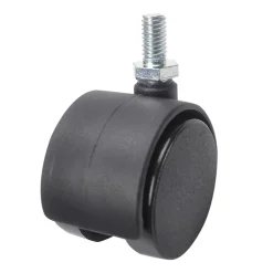 Roulette jumelée pivotante sans frein ø40 mm, tige filetée 8 x 15 mm, charge max 30kg- Clearance