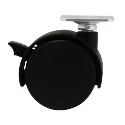 Roulette jumelée pivotante avec frein ø50 mm, plaque ø38 mm, charge max 40kg^ Outlet