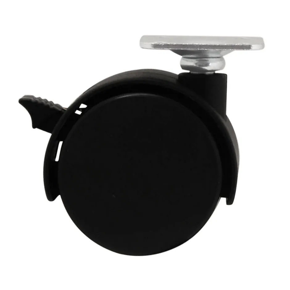 Roulette jumelée pivotante avec frein ø50 mm, plaque ø38 mm, charge max 40kg^ Outlet