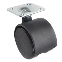 Roulette jumelée pivotante sans frein ø40 mm, plaque, charge max 30kg^ Clearance