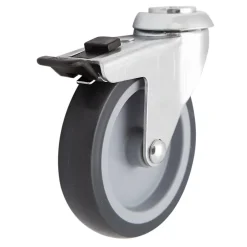 Roulette pivotante avec frein ø100 mm, œil, charge max 70kg- Sale