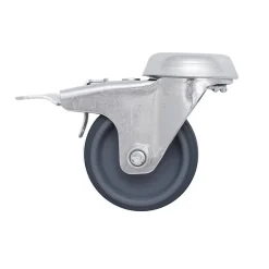 Roulette pivotante grise ø5 cm avec freins, charge max 40 kg- Clearance