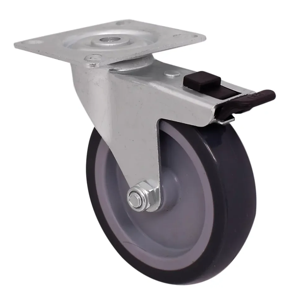 Roulette pivotante grise ø10 cm, charge max 70 kg^ Online